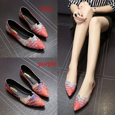 

Womens Fashion Summer Casual Flat Shoes Shallow Mouth Pointed Toe Working Driving Dress Shoes