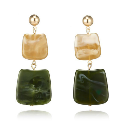 

Fashion Wild Acrylic Earrings Geometric Square Earrings Acrylic Connection Pendants Drop Earrings For Women Jewelry