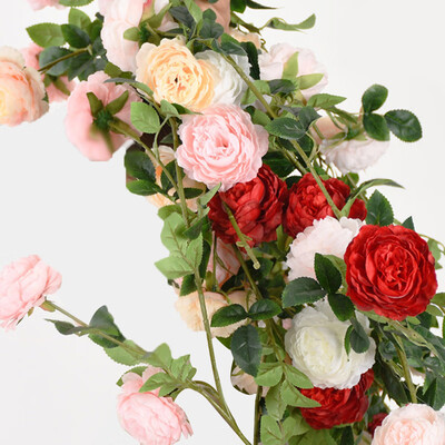 

Fake Rose Artificial Silk Peony Pink Flowers Bridal Wedding Bouquet Home Decor