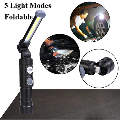 

〖Follure〗Portable COB LED Rechargeable Work Light Magnet Flashlight Torch Lamp Light
