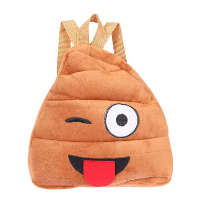 

Cute Kids Face Expression Plush Schoolbag Kindergarten Soft Small Backpacks