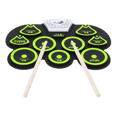 

Silicone Portable Foldable Digital USB Roll-up Electronic Drum Pad Kit with Stick&Foot Pedal