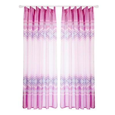 

1pc Block Grain Semi-Shading Curtain 4 Claw Hook for Living Room 3 Colors