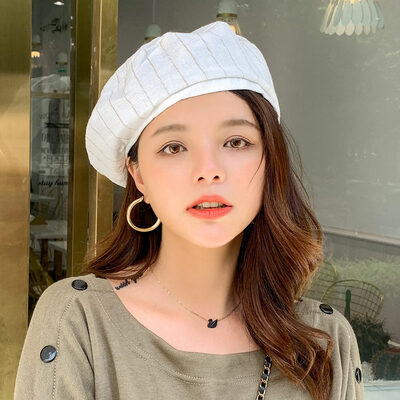 

Ins Panyas Chequered Berry Hat Chao Korean Street Photographs Individual Chao Hat Female Summer Thin Painters Hat