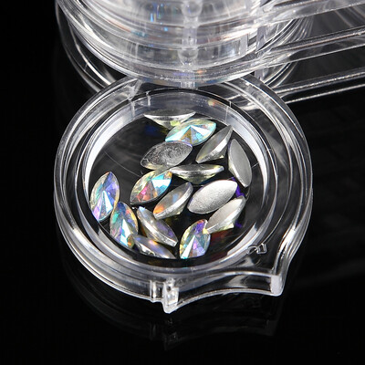 

Toponeto 12x Plastic Storage Bottle Plastic Empty Box Case Pot For Nail Art Rhinestone