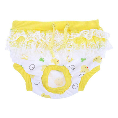 

Lovely Dogs Sanitary Physiological Pants Chiffon Washable Pet Underpants Shorts Underwear Lace Side Physiological Pants