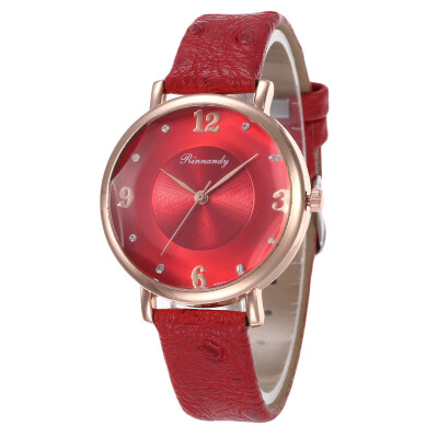 

Summer new hot-selling digital diamond womens leather watch student simple pop watch