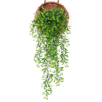 

78cm Artificial Plant Holders Hanging Wicker Flowers Home Garden Decorations