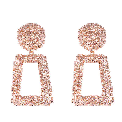 

Solememo ZA New Arrivals Big Square Rhinestone Drop Earrings Fashion Punk Geometric Dangle Earrings Women Jewelry Wholesale