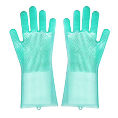 

Siaonvr Magic Reusable Silicone Gloves Cleaning Brush Scrubber Gloves Heat Resistant GN