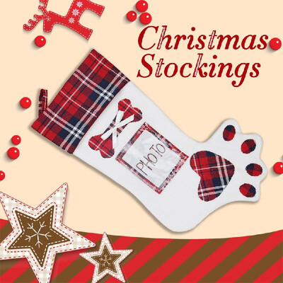 

Christmas New Style Creative Dog Claw Christmas Tree Pendant Christmas Decoration Christmas Socks Gift Bag For Christmas Party Dec