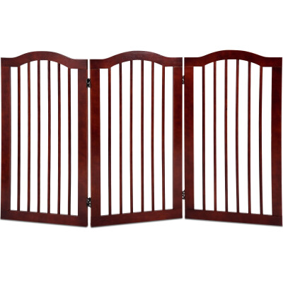 

3 Panels Folding Freestanding Wood Pet Dog Safety Gate-36"
