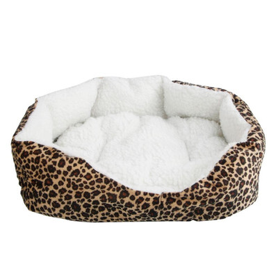 

Ktaxon Pet Dog Puppy Cat Soft Fleece Cozy Warm Nest Bed House Cotton Mat Size Leopard