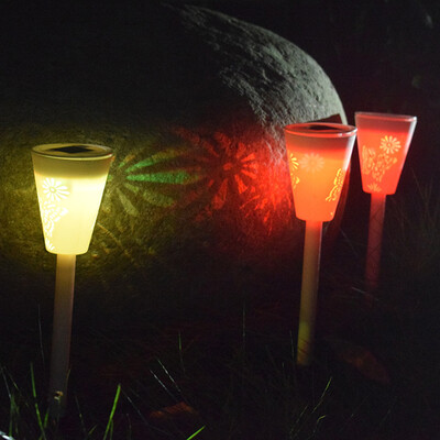 

〖Follure〗Hollow-out Butterfly Ground Lamp White Light Colorful Two Adjustable Courtyard