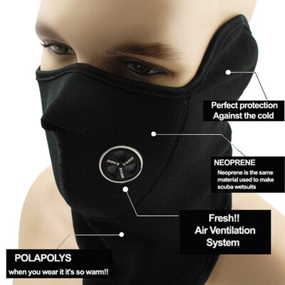 

Unisex Windproof DustProof Half Face Mask for Winter Motorcycle Cycling Hiking Skateboard Skiing Fishing Hiking Hunting