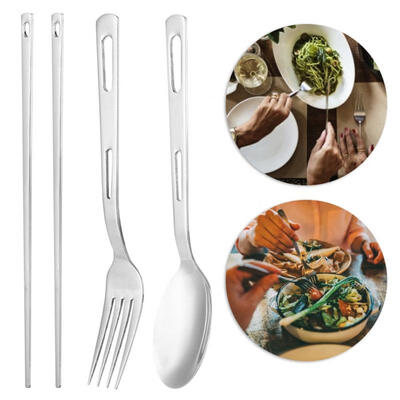 

Greensen Portable Stainless Steel Tableware Chopsticks Spoon Fork Set for Outdoor Travel