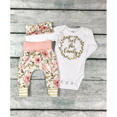 

Newborn Infant Baby Girl Tops Romper Floral Pants Leggings Outfits Clothes 0-18M