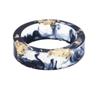 

Men Women Fashion Crystal Transparent Resin Dried Flower Tree Bird Ink Painting Scenery Ring Jewelry Gifts