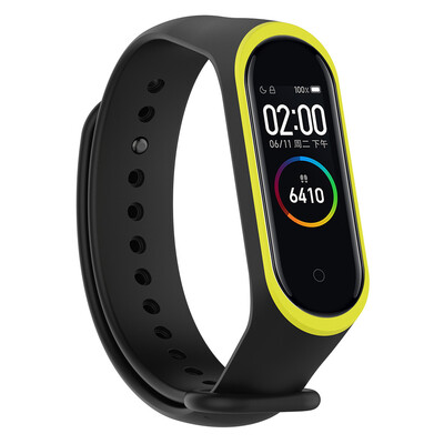 

〖Follure〗Sports Soft Silicone Two color Wristband Wrist Strap For Xiaomi Mi Band 4