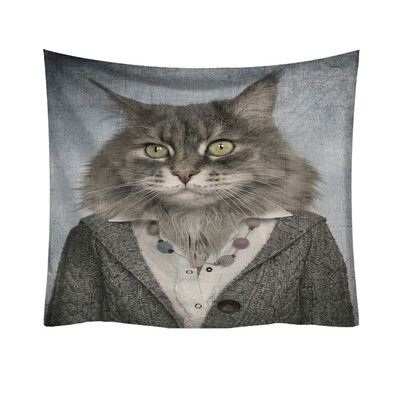 

Toponeto Animal Tapestry Portrait Decor Fashion Creative Fun Animal Theme Art Print