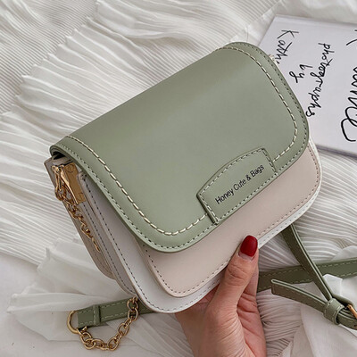 

The new woman 2019 new Korean version simple chain small square bag fashion 100 lap quality feeling single shoulder oblique satche