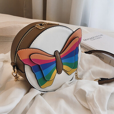 

Tailored Women New Fashion Butterfly Hit Color Chain Bag Messenger Shoulder Bag