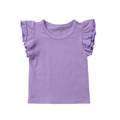 

New Toddler Baby Girls Boy Flying Sleeves Tops Bodysuit Outfits Kid Clothes 0-4T