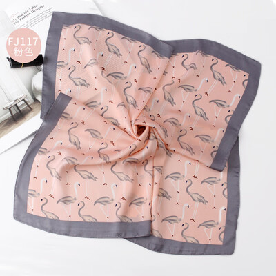 

Ins Han Feng Korea Spring&Autumn Small Square Scarf Womens Tide Flamingo Professional Decoration Scarf Scarf Turban