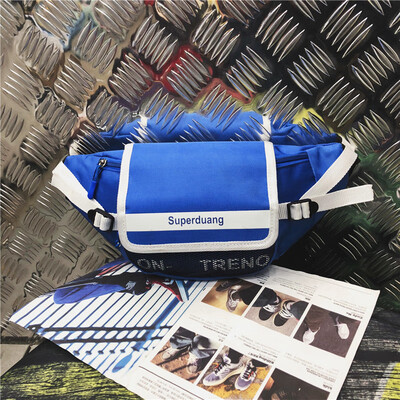 

Ins super hot tide brand fashion satchel hit color bungee bag personality hit color small chest bag couple shoulder bag