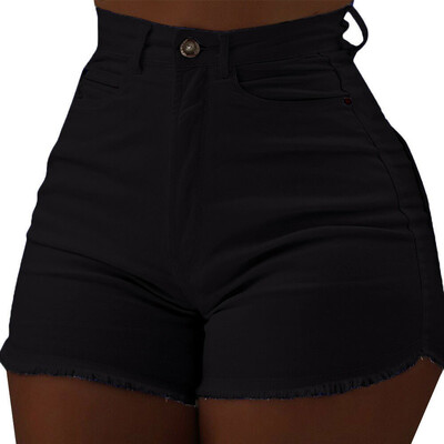 

New Women Jeans Denim Lace-up Short Jeans High Waist Skinny Hot Pants Shorts