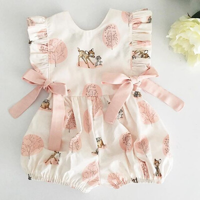 

Fashion Sweet Newborn Baby Girl Deer Romper Bodysuit Jumpsuit Summer Clothes Outfits