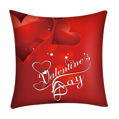 

Siaonvr Valentines Day Polyester Printed Sofa Car Home Decoration Pillow Case