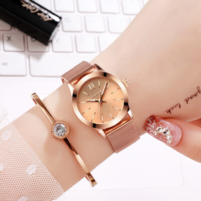 

New authentic minimalist watches waterproof Caseton calendar for girls Korean leather diamond luminous Shi Ying watches