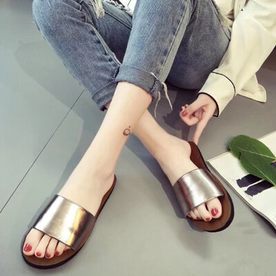 

Rose Slippers Female Summer Womens Sandals Flat Bottom Non-Slip Beach Women Shoes