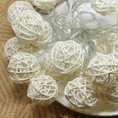 

Siaonvr 10 LED Color Rattan Ball String Fairy Lights For Xmas Wedding Party Hot MR