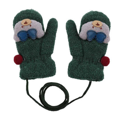 

Winter Baby Bear Cartoon Children Cotton Thickened Gloves Warm Mittens
