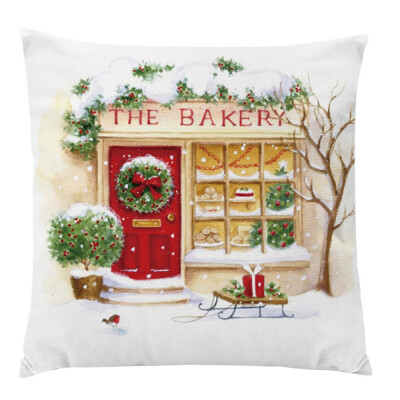 

Tailored Happy Christmas Cushion Cover Square Pillow Case Home Decor