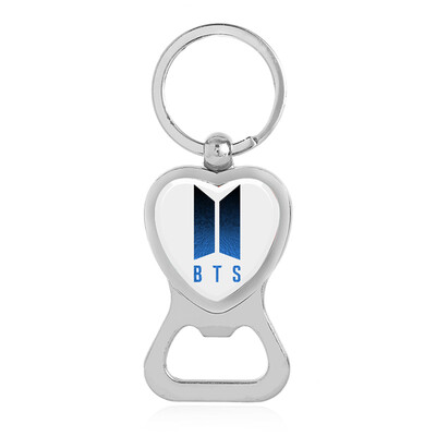 

KPOP BTS Keychains Bottle Opener Key Ring Metal Hanging Key Ring Key Chain