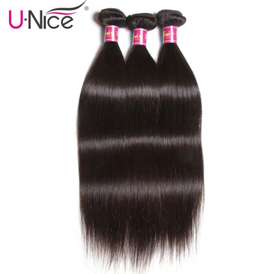 

UNice Hair Extensions 8A Brazilian Straight Virgin Human Hair 4 Bundles 400g