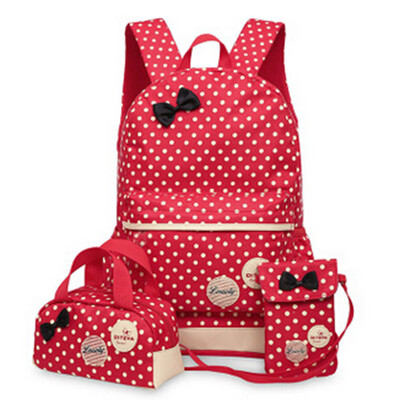 

3 PcsSet New waterproof Girl School Bags For Teenagers backpack women shoulder bags