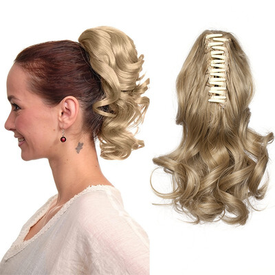 

Ponytail Extensions 12" One Piece Claw Jaw Pony Tail Clip in Hair Extensions Curly Long Straight Soft Silky