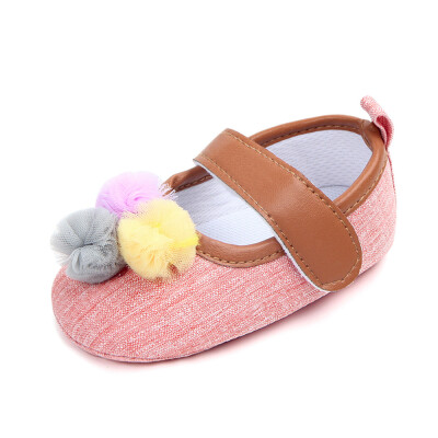 

Infant Baby Canvas Toddler Sneaker Anti-Slip Ball Solid First Walkers Shoes