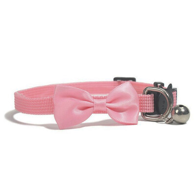 

Princess Cat Puppy Collar Small Little Dog Necklace Nylon Kitten Bow Tie Break Away Safety Doggy Collars With Bell