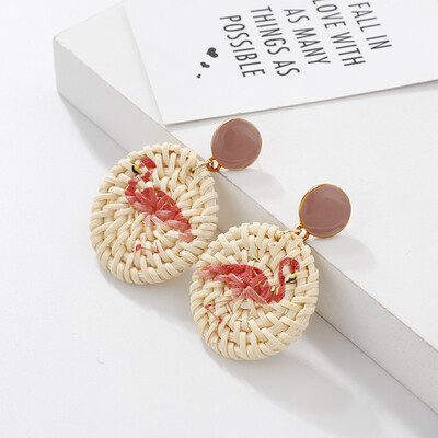 

Flashbuy Acrylic Drop Earring For Women Metal Geometric Natural Grain Resin Earrings Girls Acrylic Jewelry Wedding Accessories