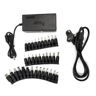 

Universal Power Adapter 96W 12V-24V Adjustable 34 Plugs Charger for Laptop