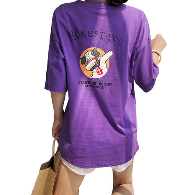 

Summer Women Cartoon Dog Print T Shirt Casual Boyfriend Tshirt Harajuku Fashion Female Short Sleeve T-Shirts Streetwear Couple