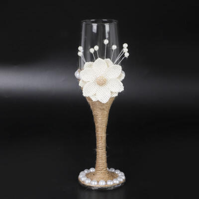 

Greensen 2PCS Western Wedding Champagne Cup Bride And Groom Wine Cup Set Wedding Goblet