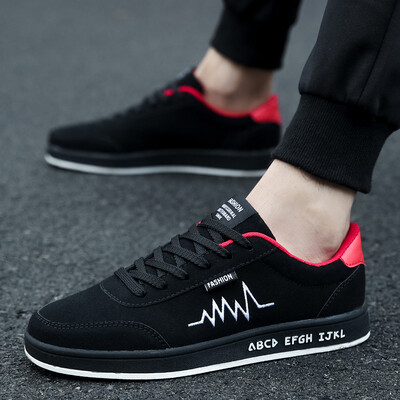 

Autumn shoes mens canvas shoes Korean version of Joker student casual shoes red shoes new fashion shoes