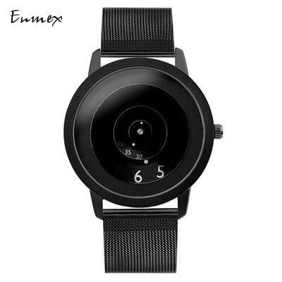 

Festive Gift Enmex Focus Time Concept Watch Creative Design Stacked Pointer Fresh Simple Watch