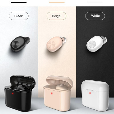 

Wireless Bluetooth 42 Headphones Mini Invisible Earphone In-ear Stereo Music Headset Earpiece Charging Box Hands-free w Micropho